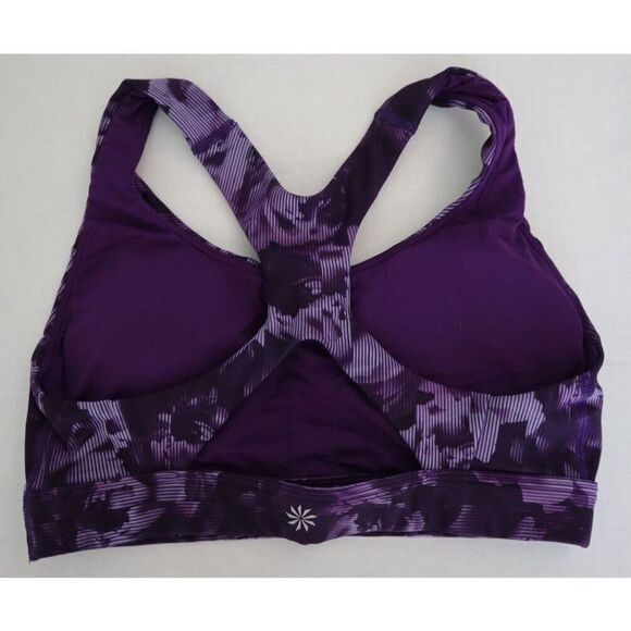 Athleta V700025943 Women's Sz XS (A-C) Purple Ultimate Printed Sports Bra - Picture 2 of 5